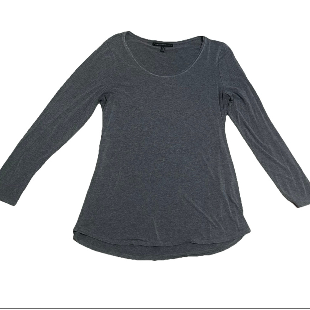 Women's White House Black Market Long Sleeve Top Gray Size L